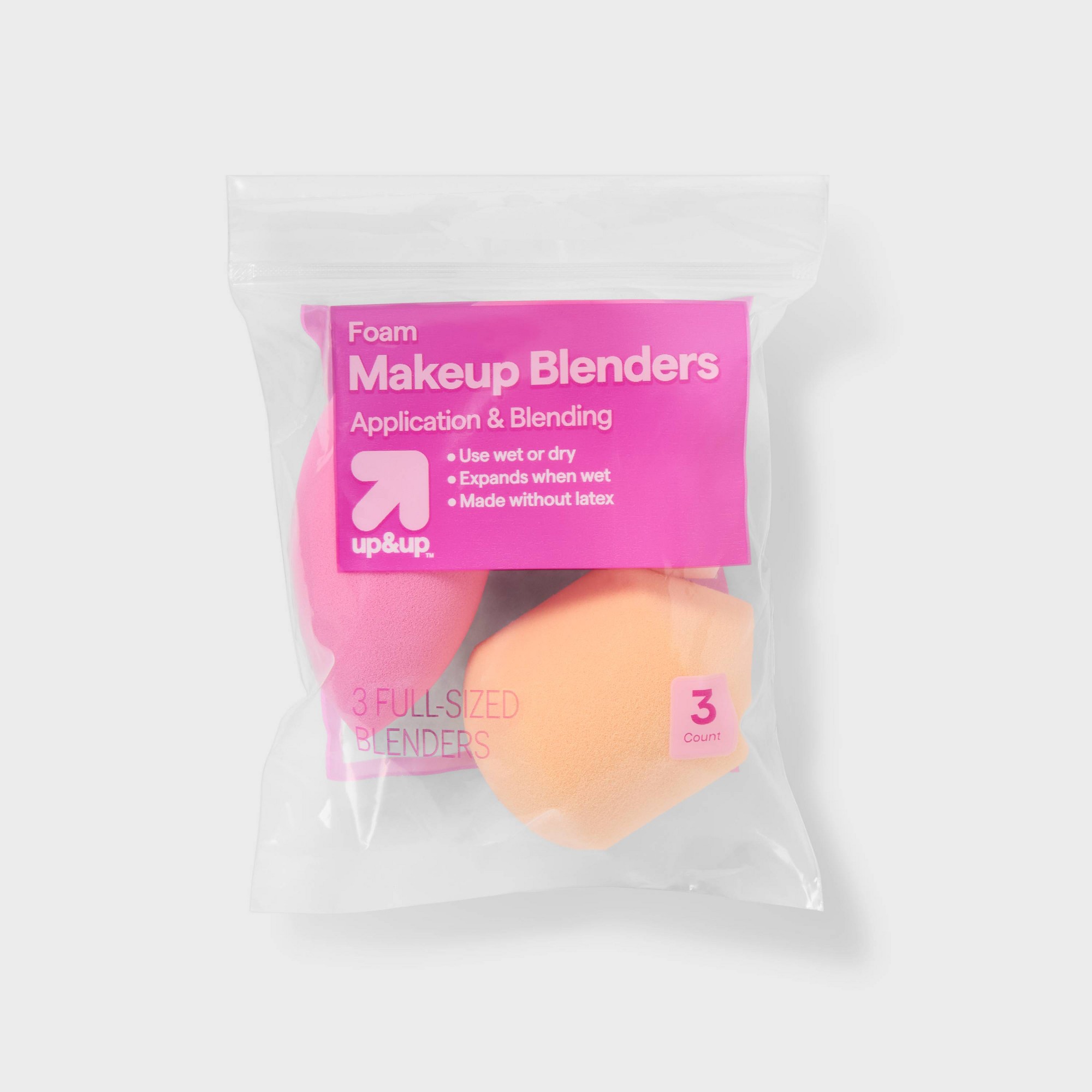 Cosmetic Sponge - 3ct Assorted Shape Makeup Blender Sponge