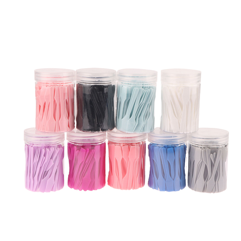 Beauty - Makeup - Eyes - 100 Pcs/Jar Mini Cosmetic Spatula Scoop