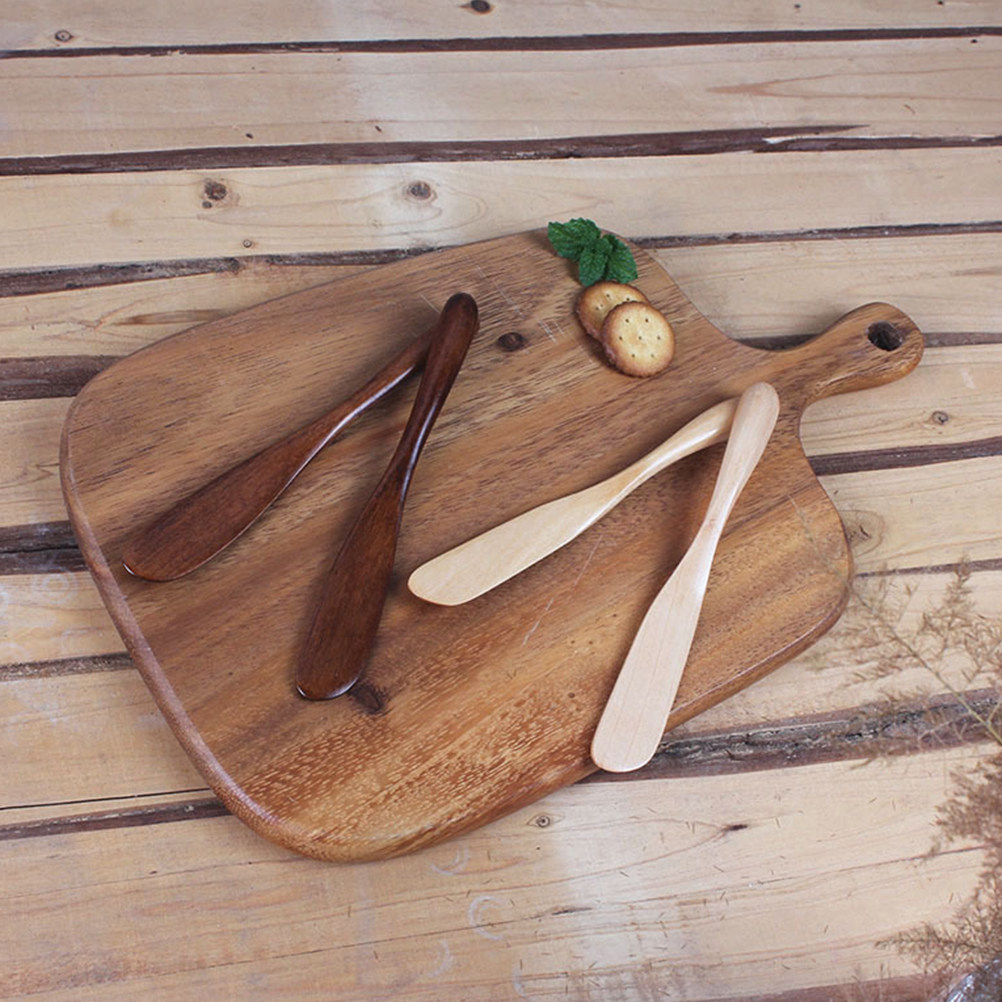 Beauty Makeup Tools - 4Pcs Wooden Makeup Supply Scrapers Premium