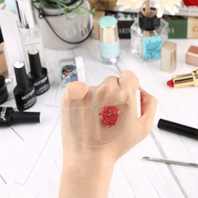 Beauty Makeup Tools - Acrylic Round Four Grid Color Mixing