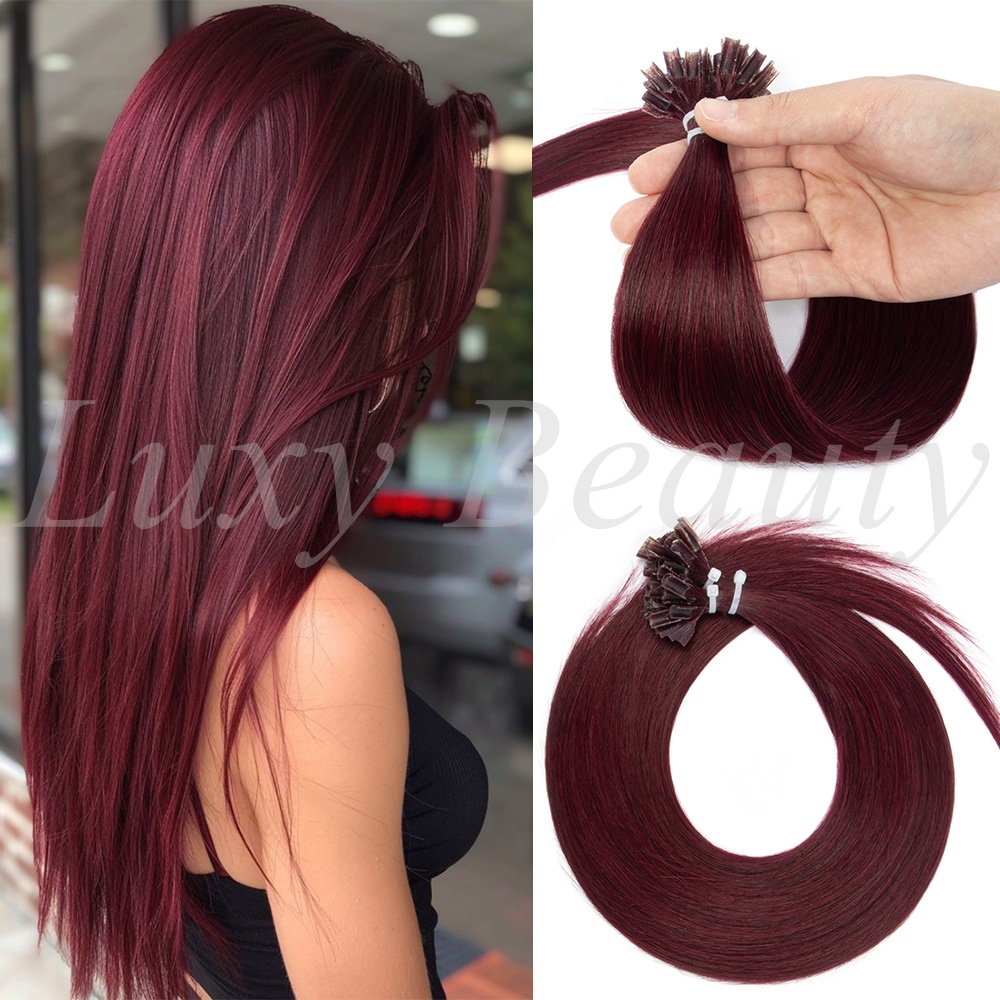Natural Burgundy U Tip Hair Ex - огляд і ціна Pure Beauty Hair & Makeup