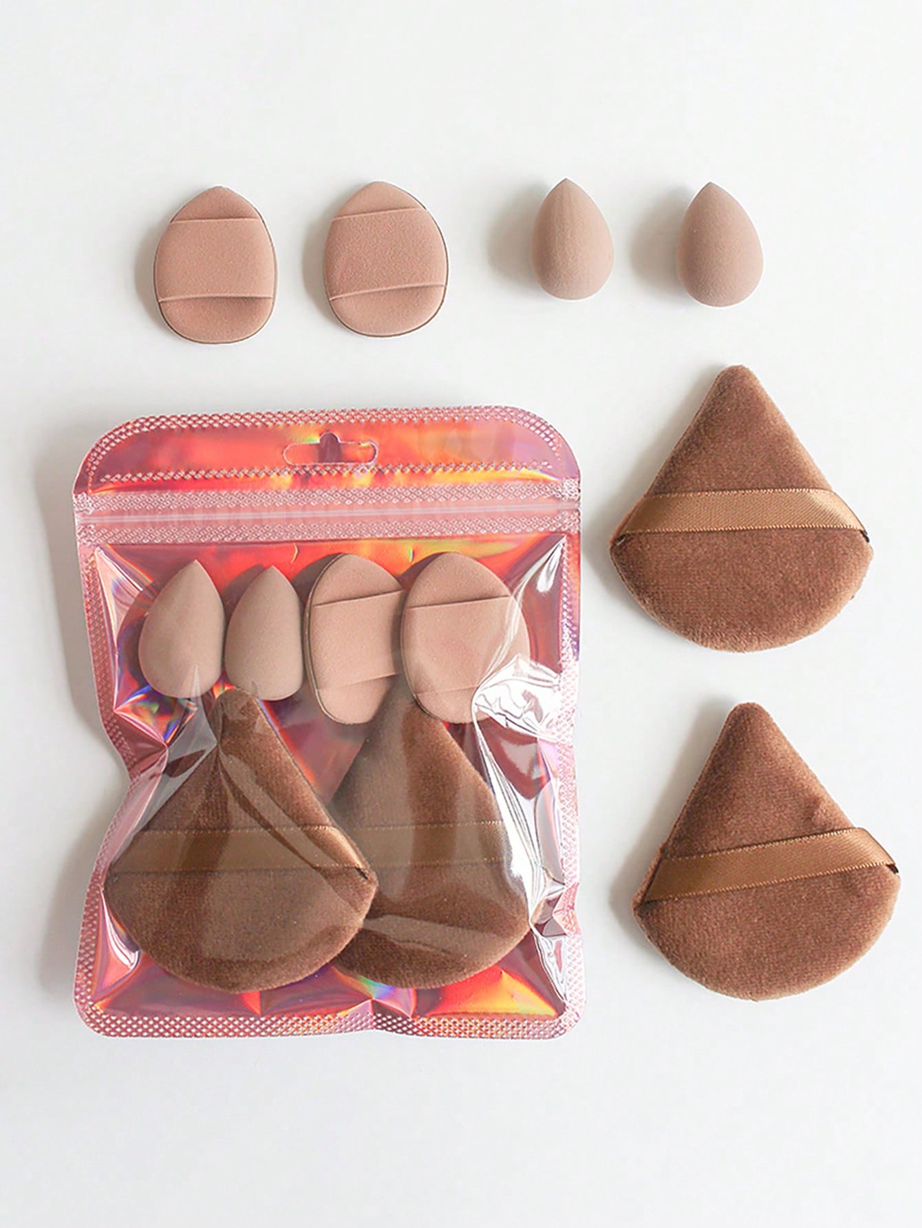 6Pcs Laser bag triangle powder - огляд і ціна Beauty Makeup Egg