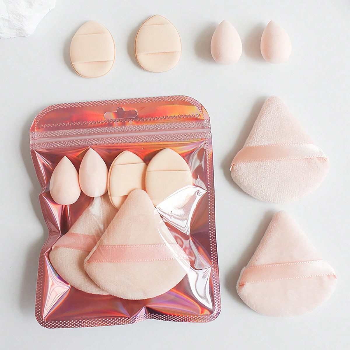 6Pcs Laser bag triangle powder - огляд і ціна Beauty Makeup Egg