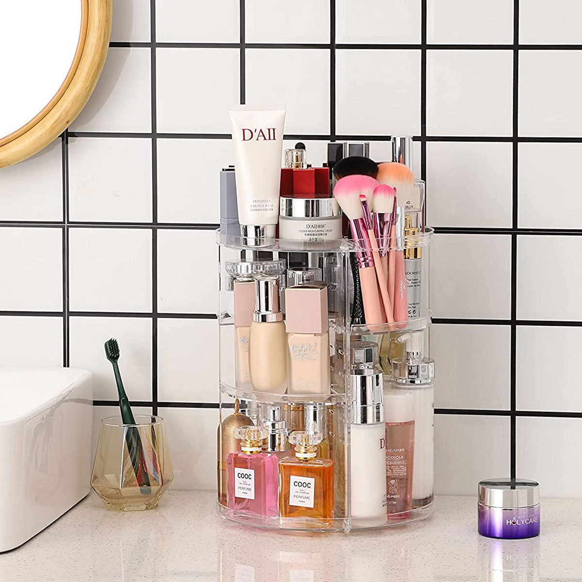 360-Degree Rotating Cosmetic S - огляд і ціна Beauty Makeup Desk
