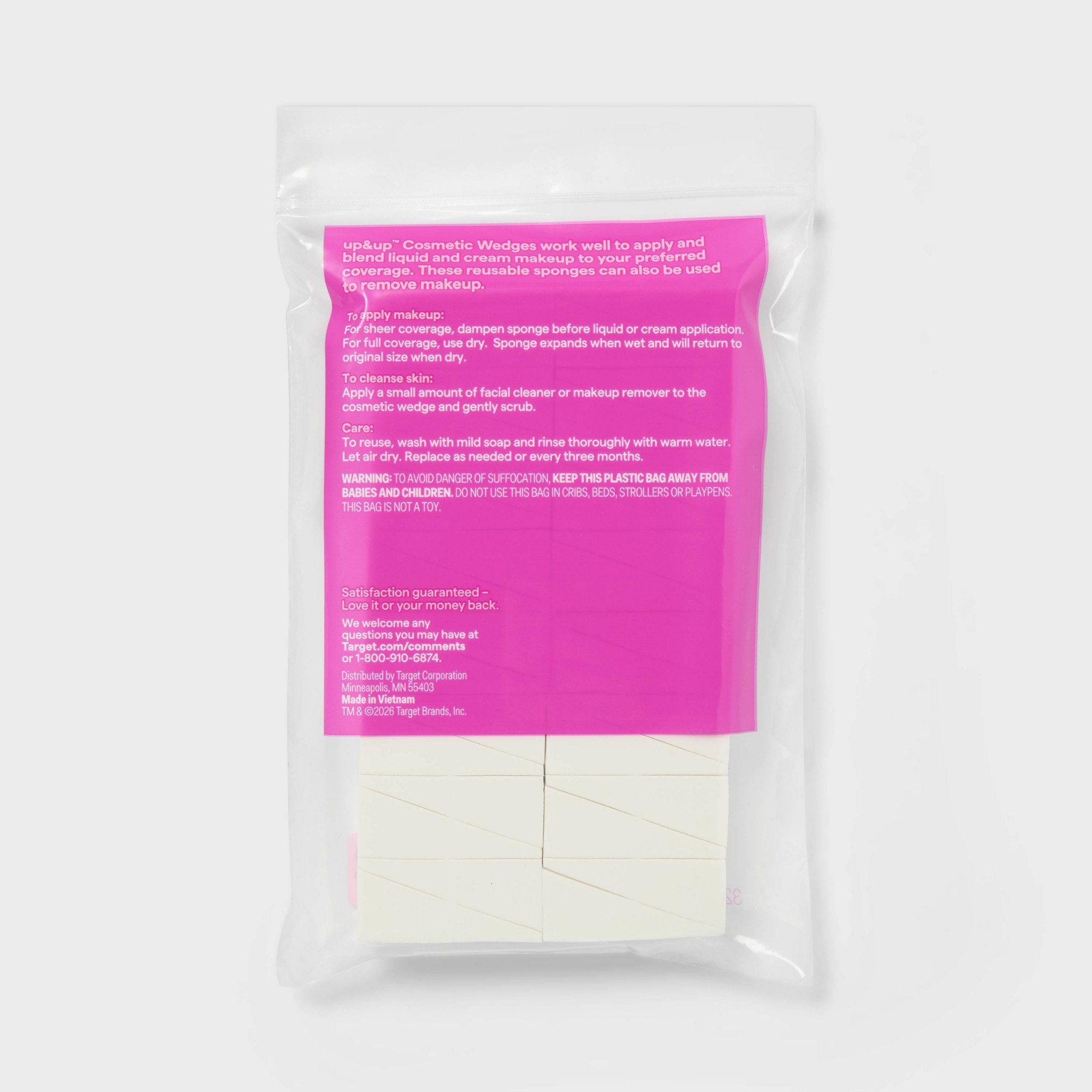 64ct Latex Free Foam Cosmetic  - огляд і ціна Cosmetic Sponge