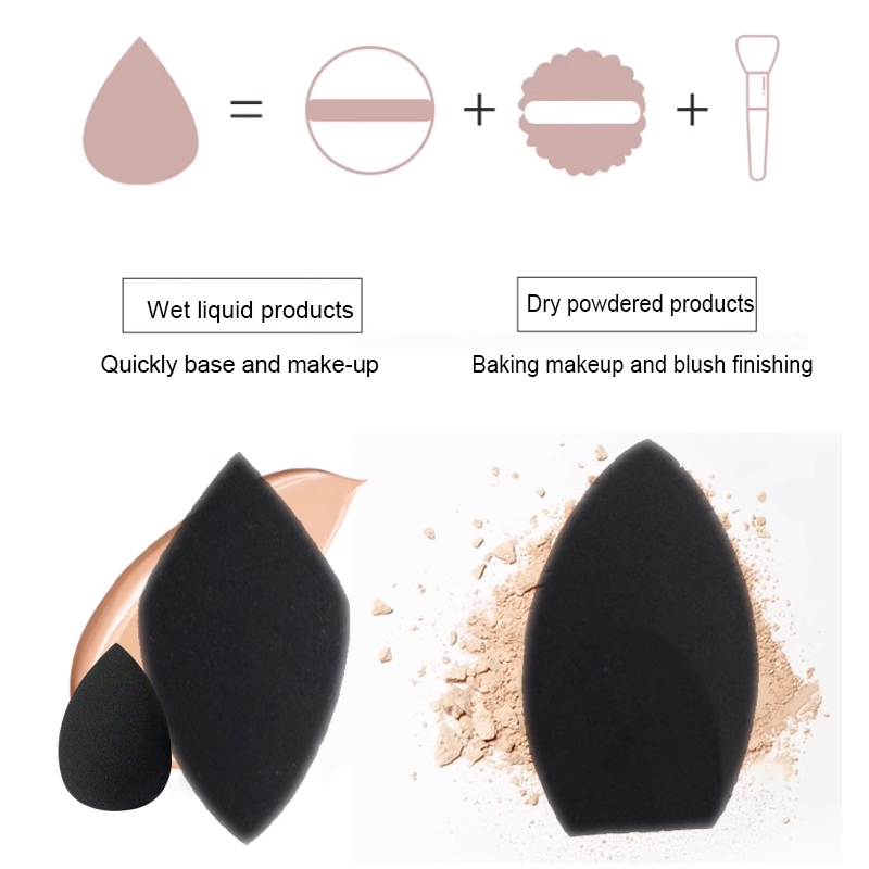 2pcs Black Beauty Sponge Egg - - огляд і ціна Beauty Makeup Egg